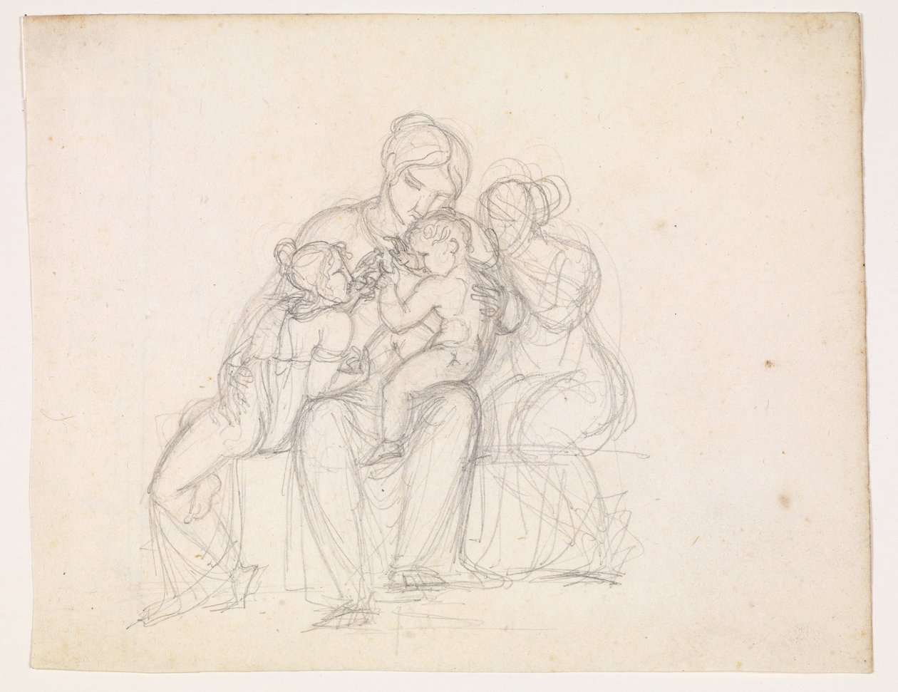 Group of Figures. Woman and Three Children by J.L. Lund