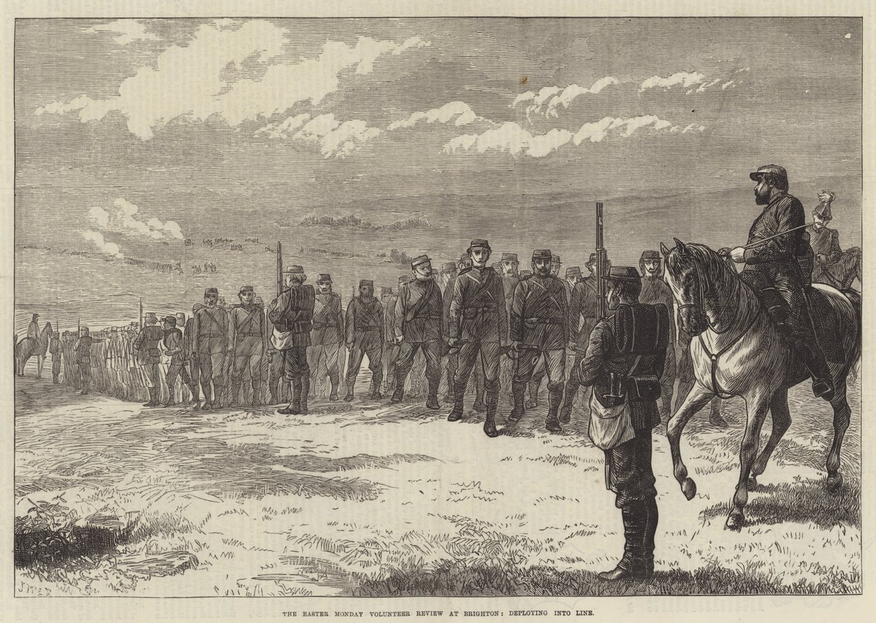 The Easter Monday Volunteer Review at Brighton, deploying into Line by J.M.L. Ralston