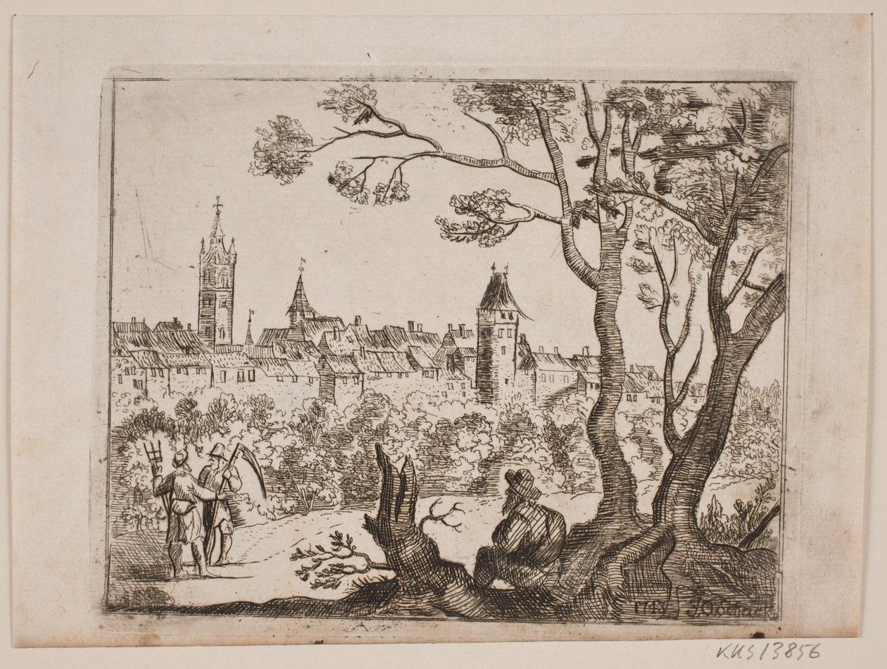 By a Town by J.O. Schack