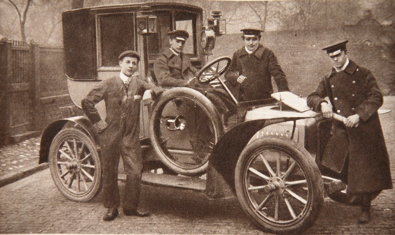 First Taxi-Cab in Liverpool, 1906 by J.P. Wood