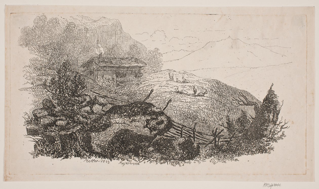 Mountain Scene near Meiringen by J.P. Møller