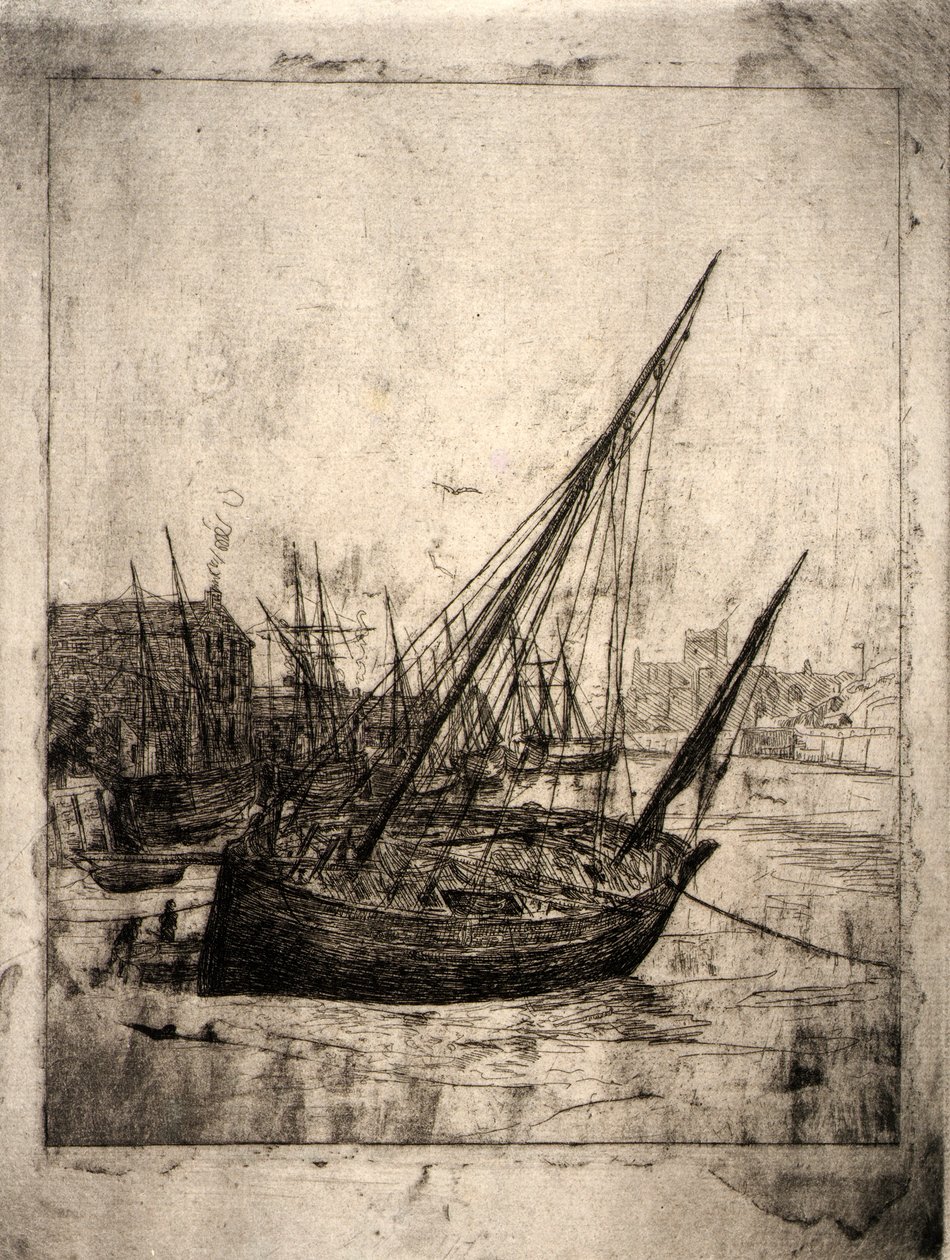 Boats at Peel - Isle of Man by J. Alden Weir