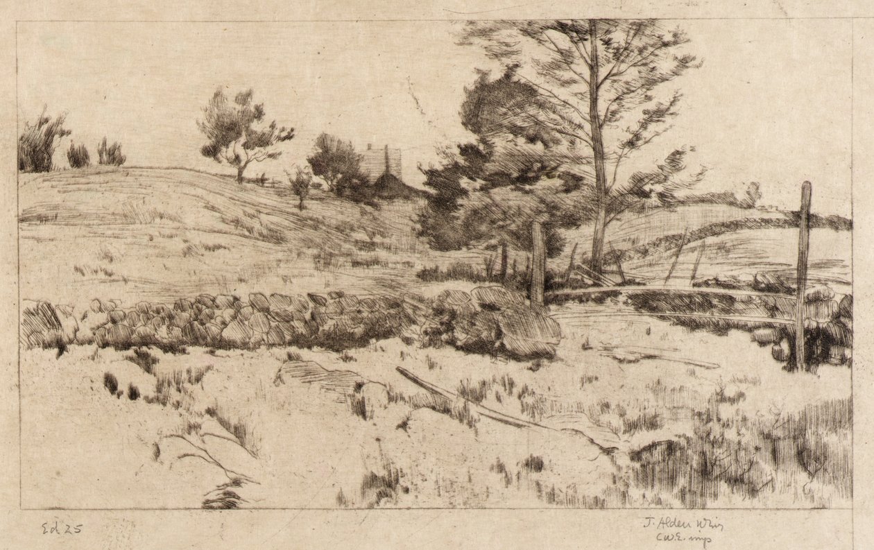 Landscape (Sketch of Fields) by J. Alden Weir