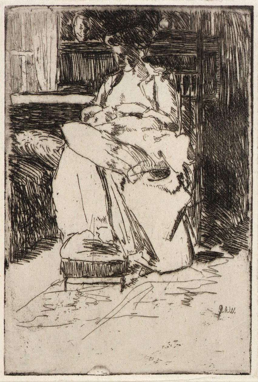 Mother and Child no. 1 by J. Alden Weir