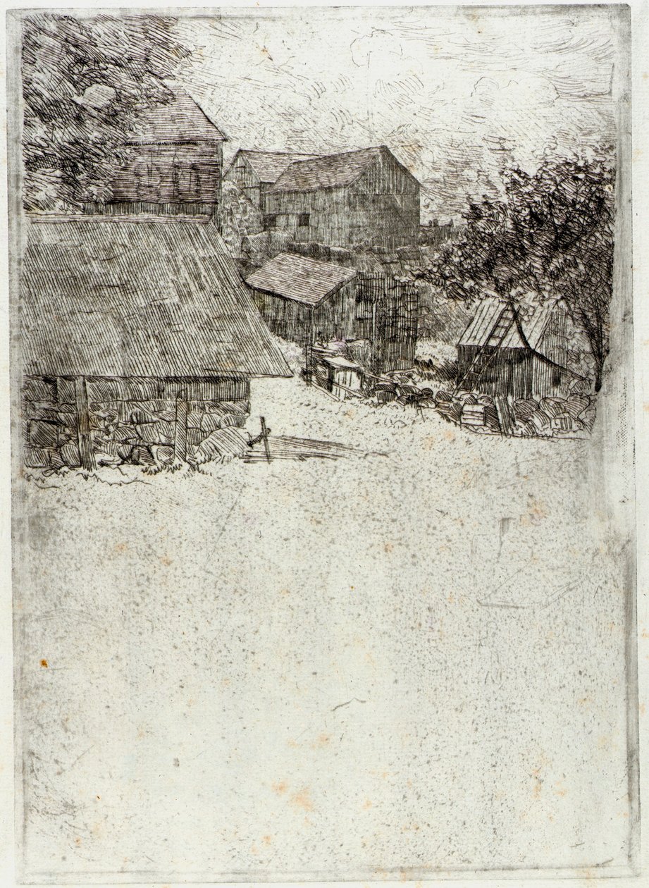 Neighboring Farm by J. Alden Weir