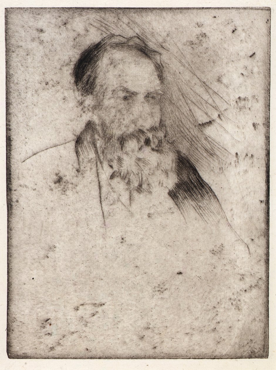 Portrait of Albert P. Ryder by J. Alden Weir