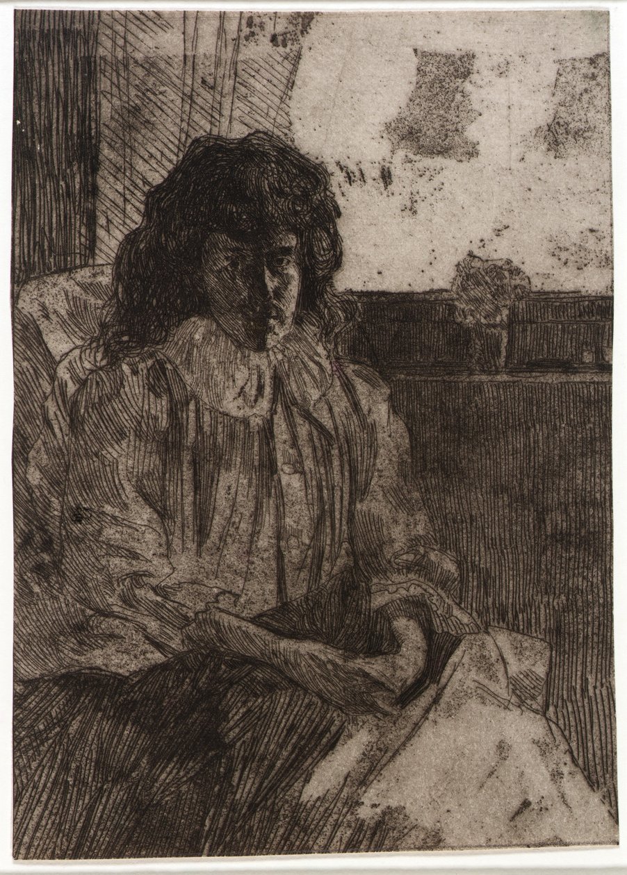 Sketch by the Window no. 2 by J. Alden Weir