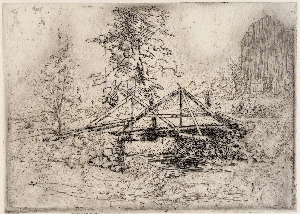 The Wooden Bridge by J. Alden Weir