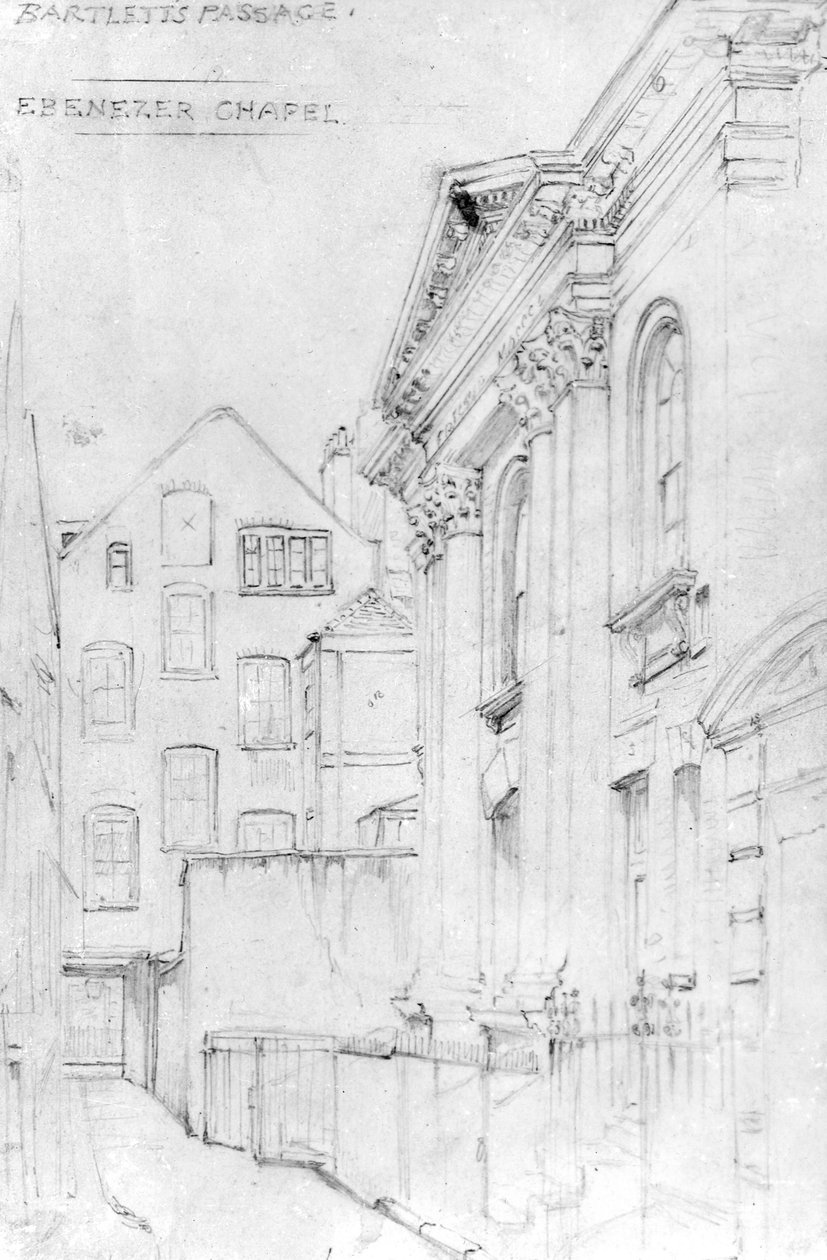 Ebenezer Chapel, Bartletts Passage, c.1890 by J. Appleton