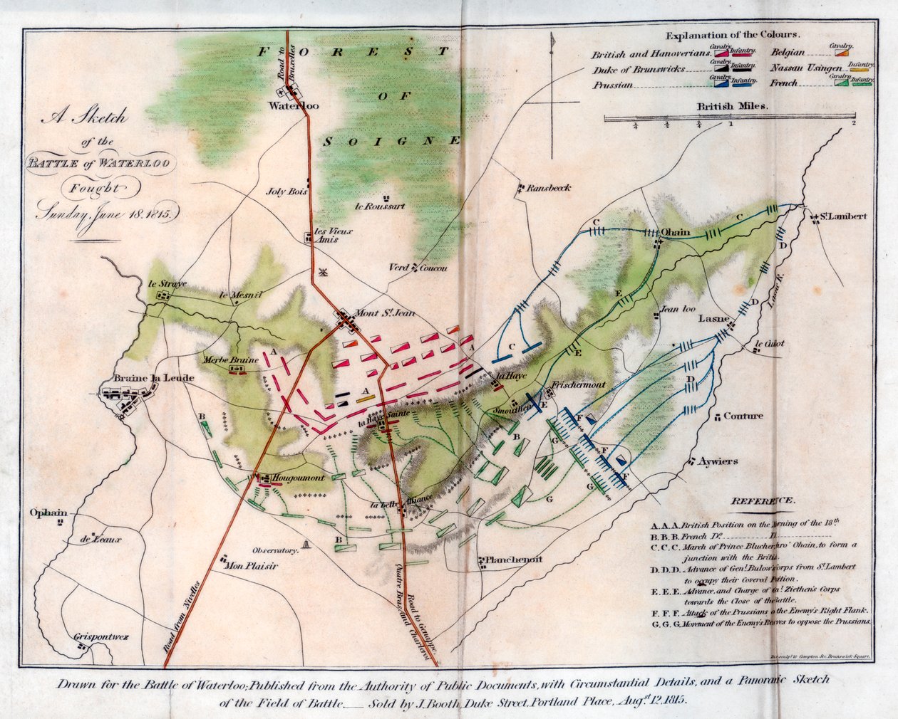 The Battle of Waterloo, 1815-1816 by J Booth