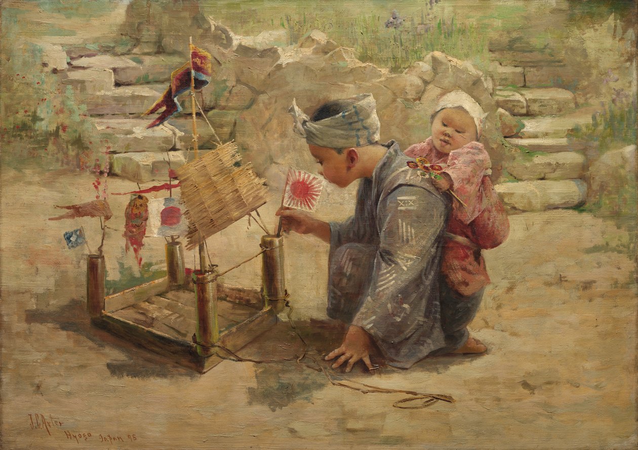 Japanese Boy Building a Man-of-War by J. C. Arter