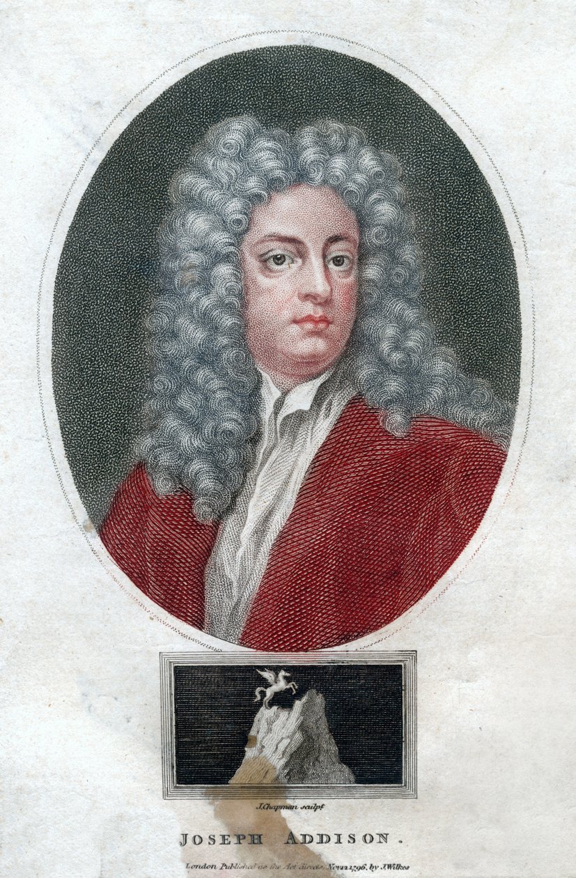 Joseph Addison, English politician and writer, 1796 by J. Chapman