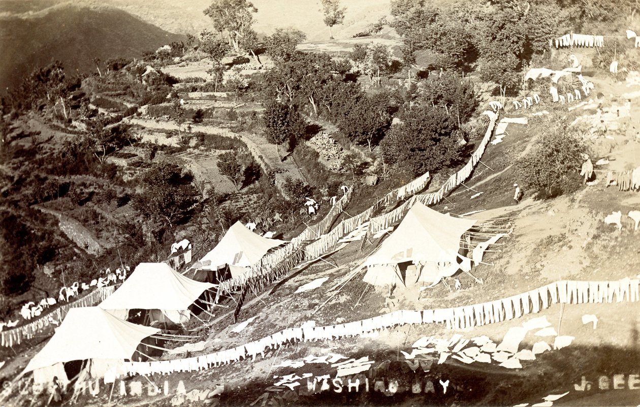 Subathu India Washing Bay, c.1900-1930 by J. Gee
