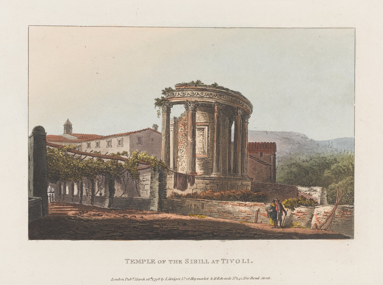 Temple of Sibyl at Tivoli by J. Merigot