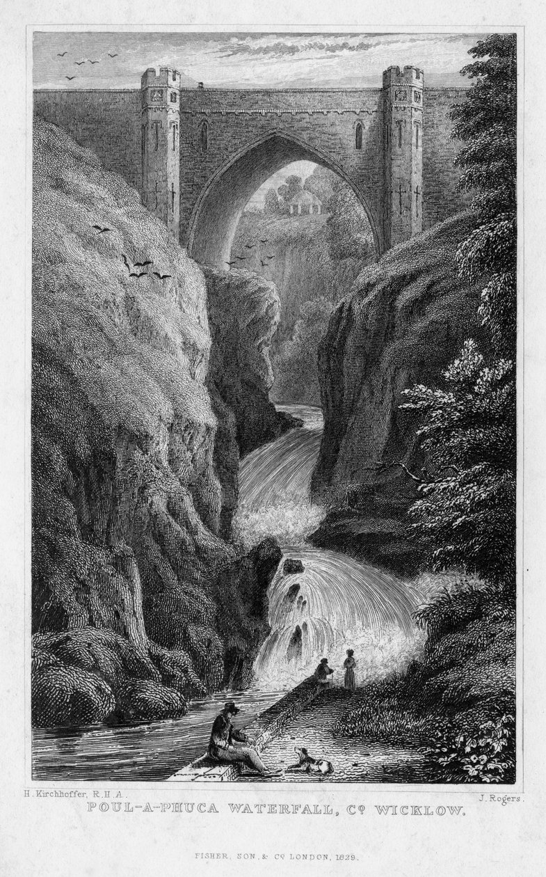 Poul a Phuca Waterfall, County Wicklow by J. Rogers