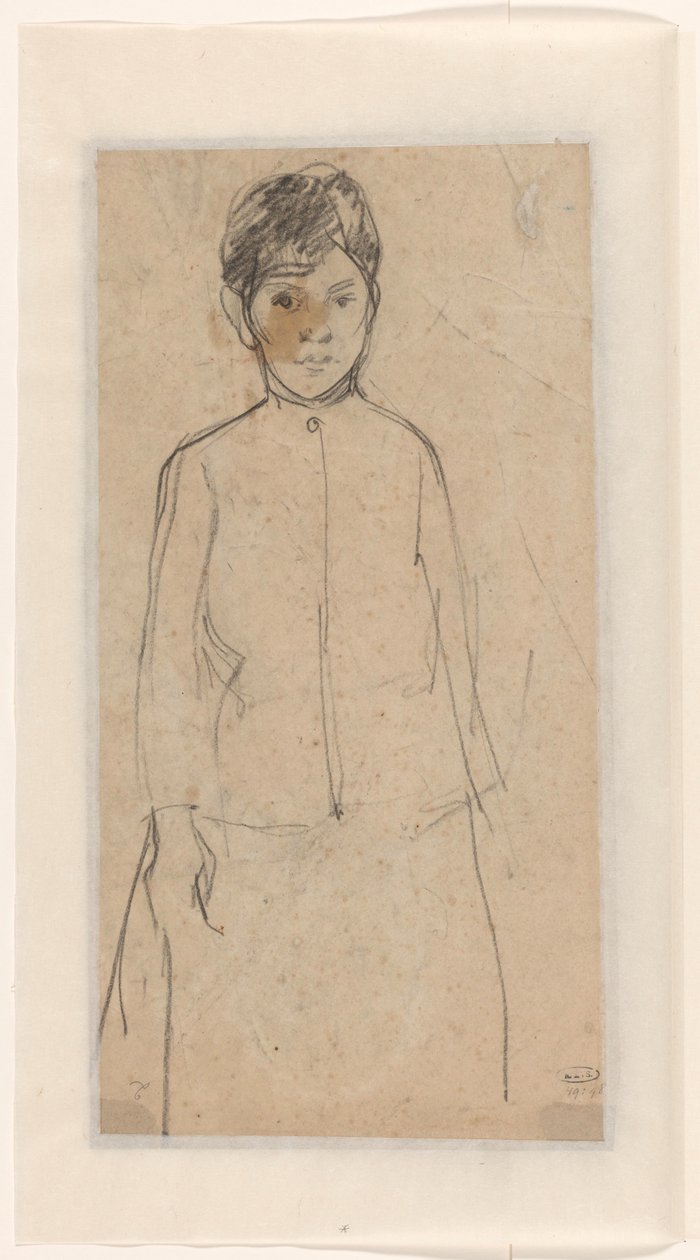 Sketch of a Standing Girl by Jac van Looij