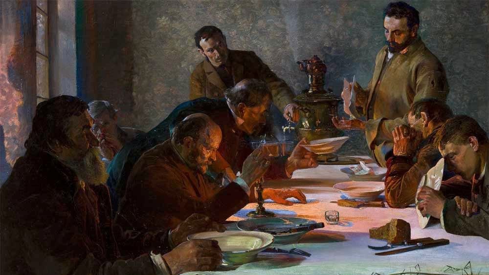 Christmas Eve in Siberia by Jacek Malczewski