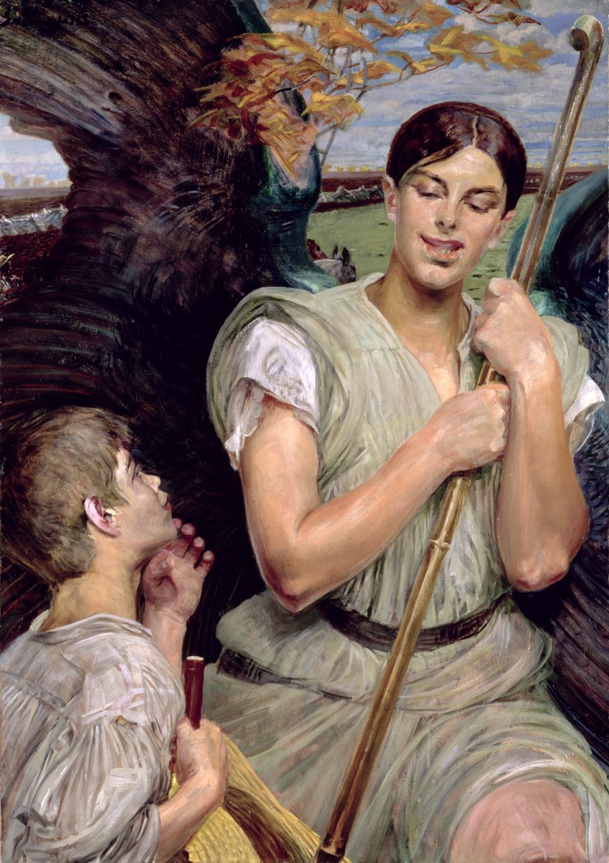 Angel and Shepherd Boy by Jacek Malczewski