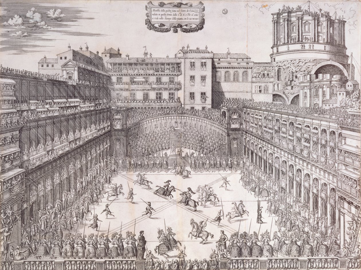 Joust at the Vatican, in the Cortile de Belvedere by Jacob Binck