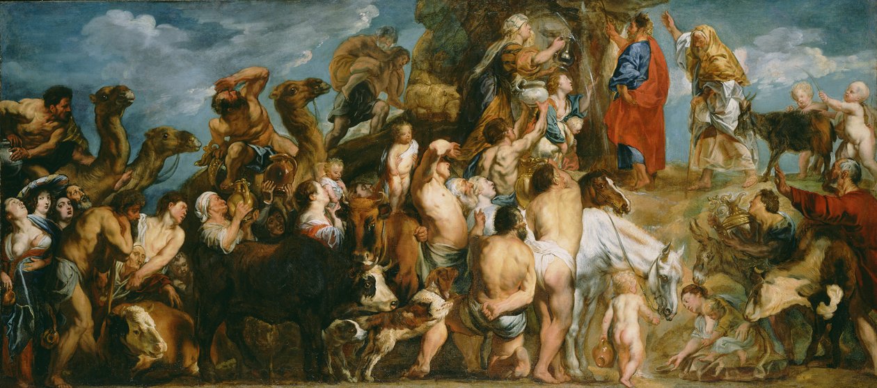 Moses Striking Water from the Rock, c.1645-50 by Jacob Jordaens