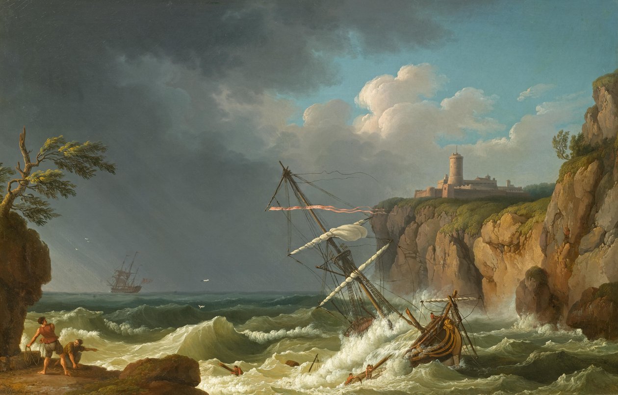 A Shipwreck by Jacob Philippe Hackert