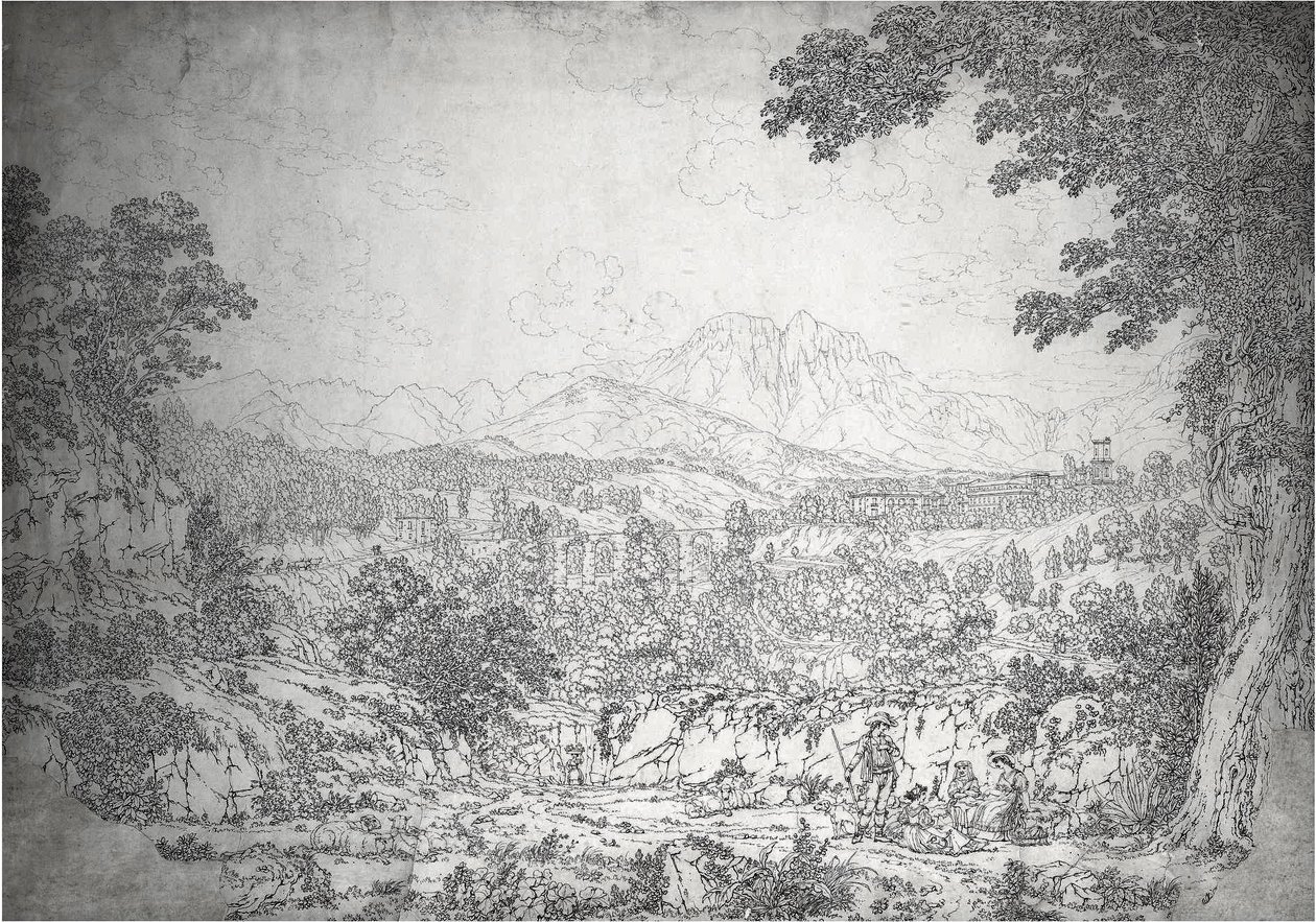 View of Cava dei Tirreni by Jacob Philippe Hackert