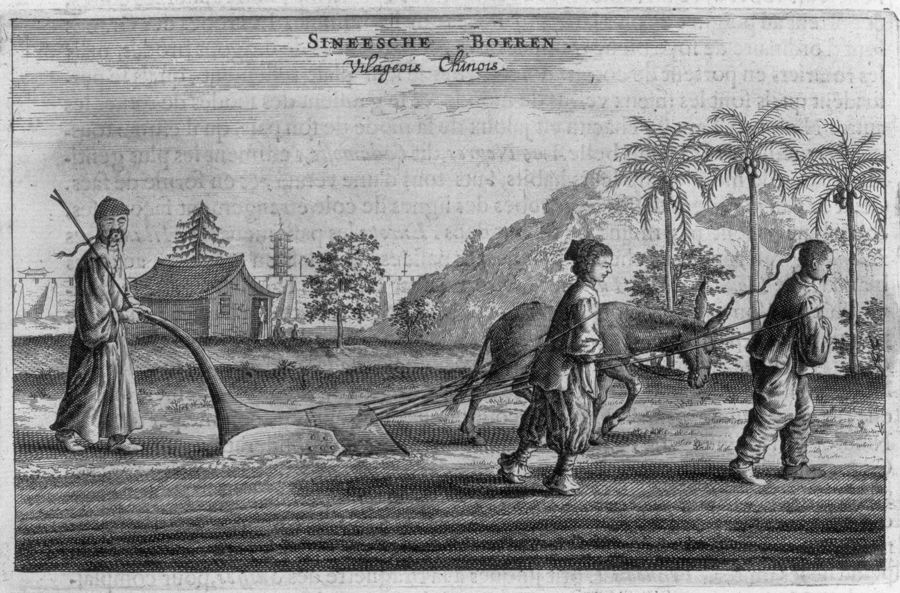 Chinese Peasants, a General Description from an account of a Dutch Embassy to China, 1665 by Jacob van Meurs