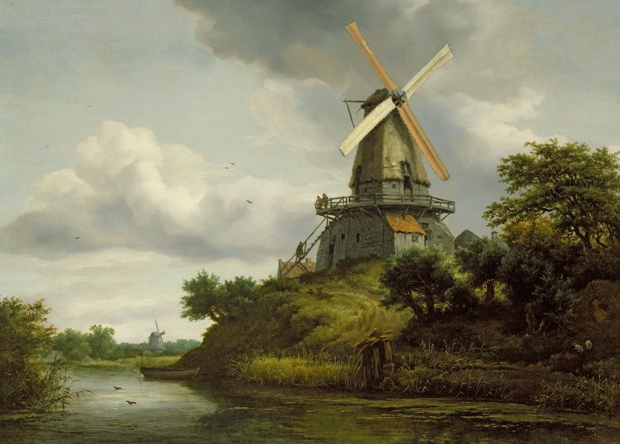 Windmill by a River by Jacob van Ruisdael