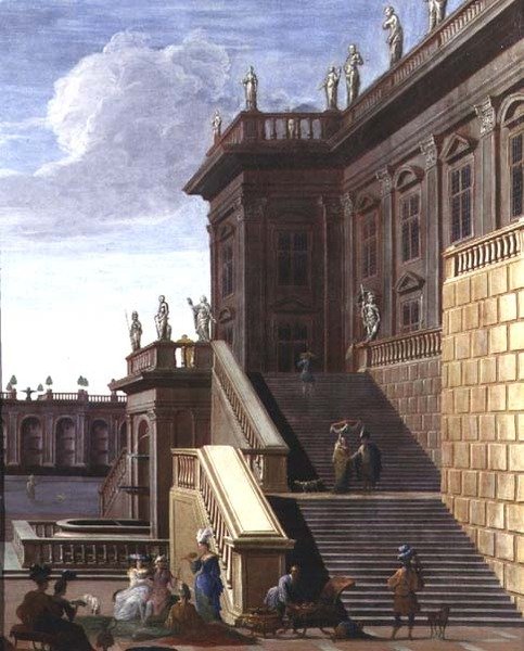 The Courtyard of a Baroque Palace by Jacob Balthasar Peeters