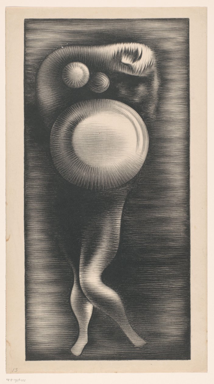 Deformed Female Body with Three Circles by Jacob Bendien
