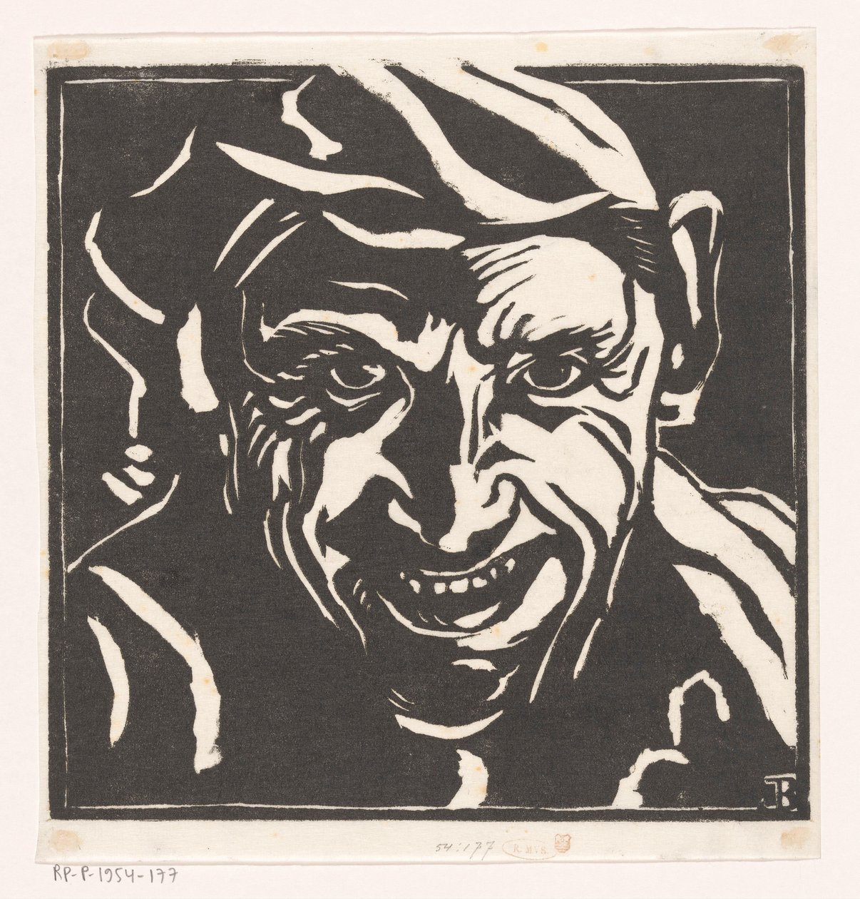 Head of a Laughing Man by Jacob Bendien