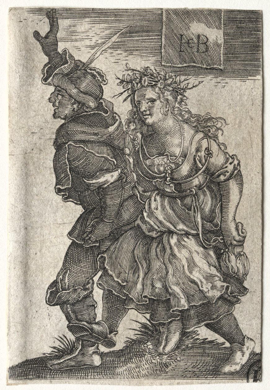 A Dancing Couple of Peasants by Jacob Binck