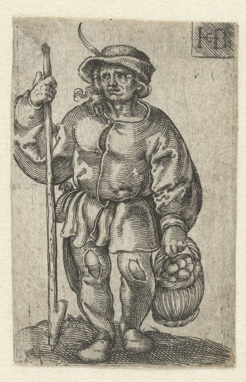 Farmer with a Basket of Eggs by Jacob Binck