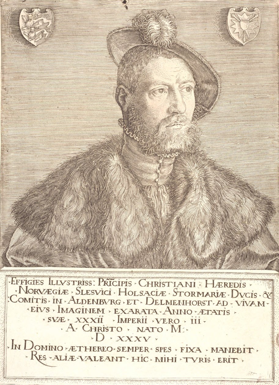 Portrait of King Christian III by Jacob Binck