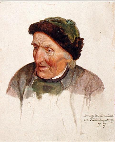 The Old Armourer from Pahl, 1829 by Jacob Gensler