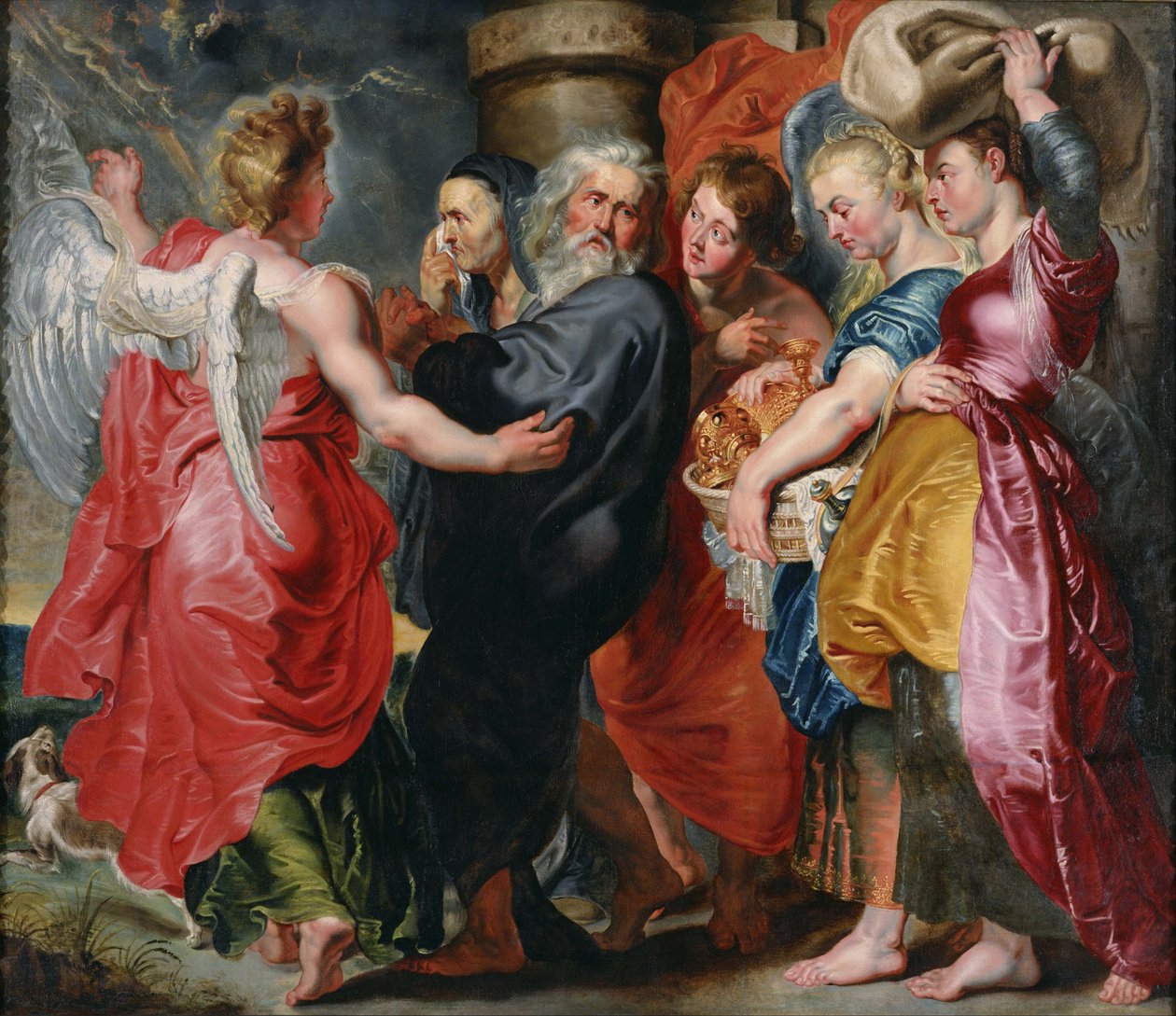 Lot and His Family Leaving Sodom (Based on Rubens