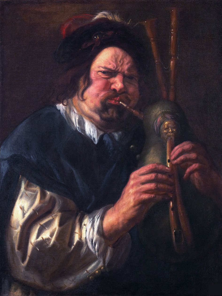 Self-Portrait Playing the Bagpipe by Jacob Jordaens