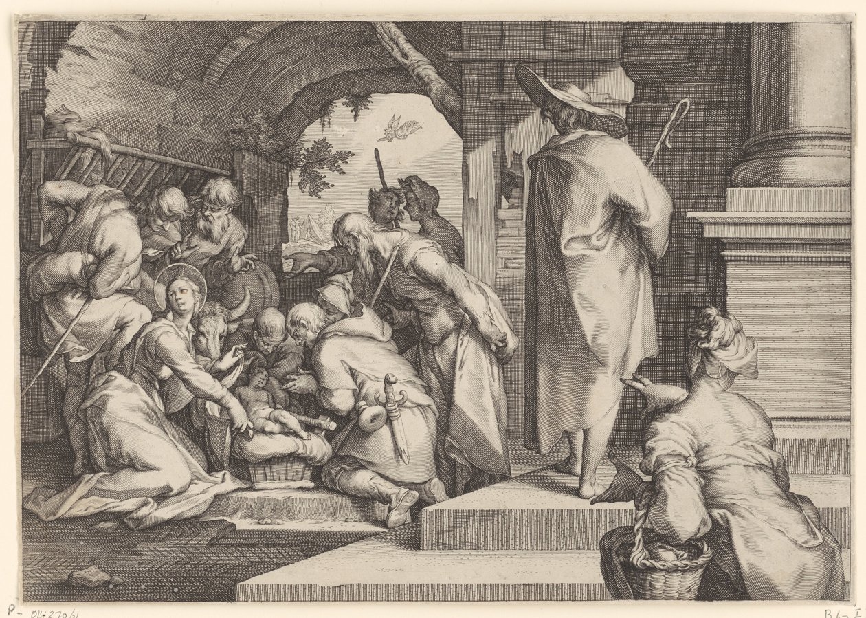 Adoration of the Shepherds by Jacob Matham
