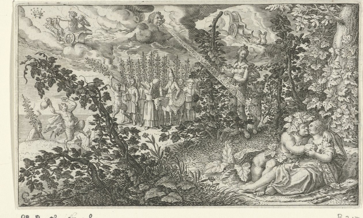 Bacchus and Ariadne as Lovers by Jacob Matham
