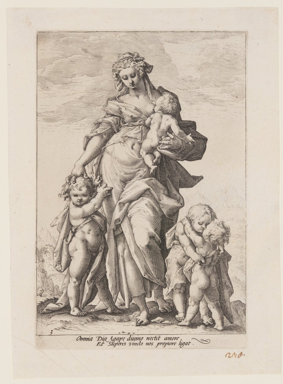 Charity, from The Virtues by Jacob Matham