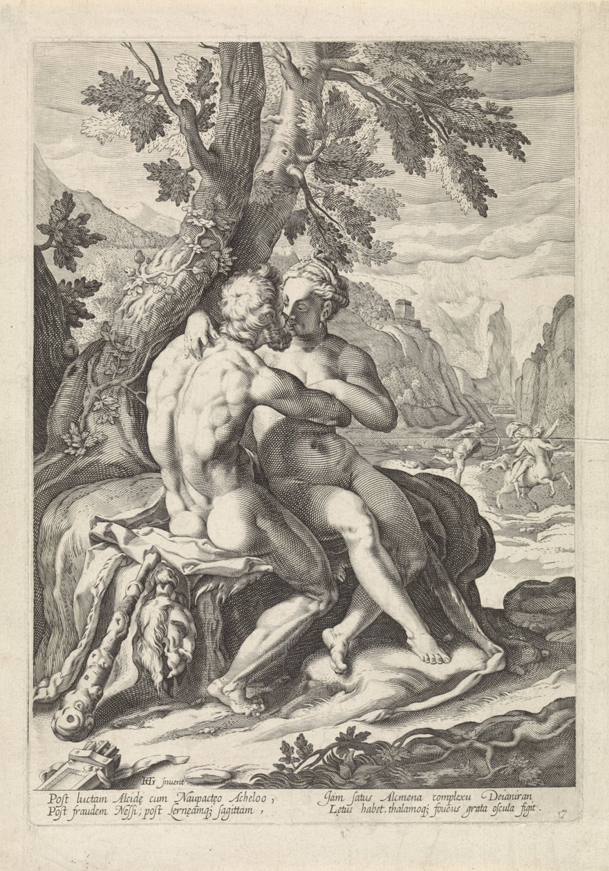 Hercules and Deianira by Jacob Matham