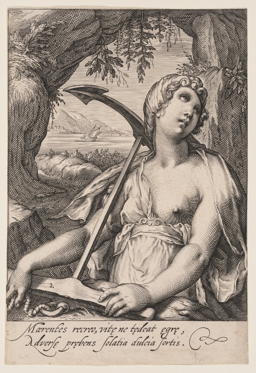 Hope, from The Seven Virtues by Jacob Matham