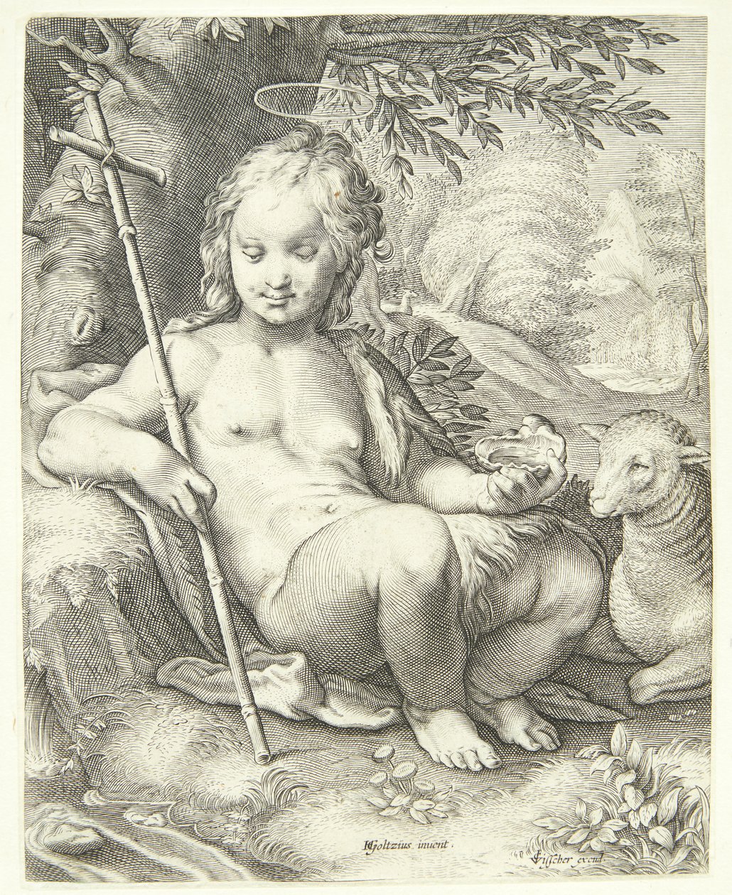 John the Baptist in the Wilderness by Jacob Matham