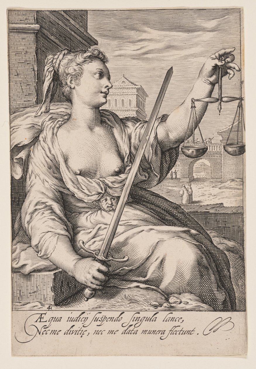 Justice, from The Seven Virtues by Jacob Matham