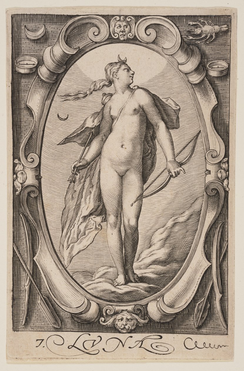 Luna, from The Seven Planets by Jacob Matham