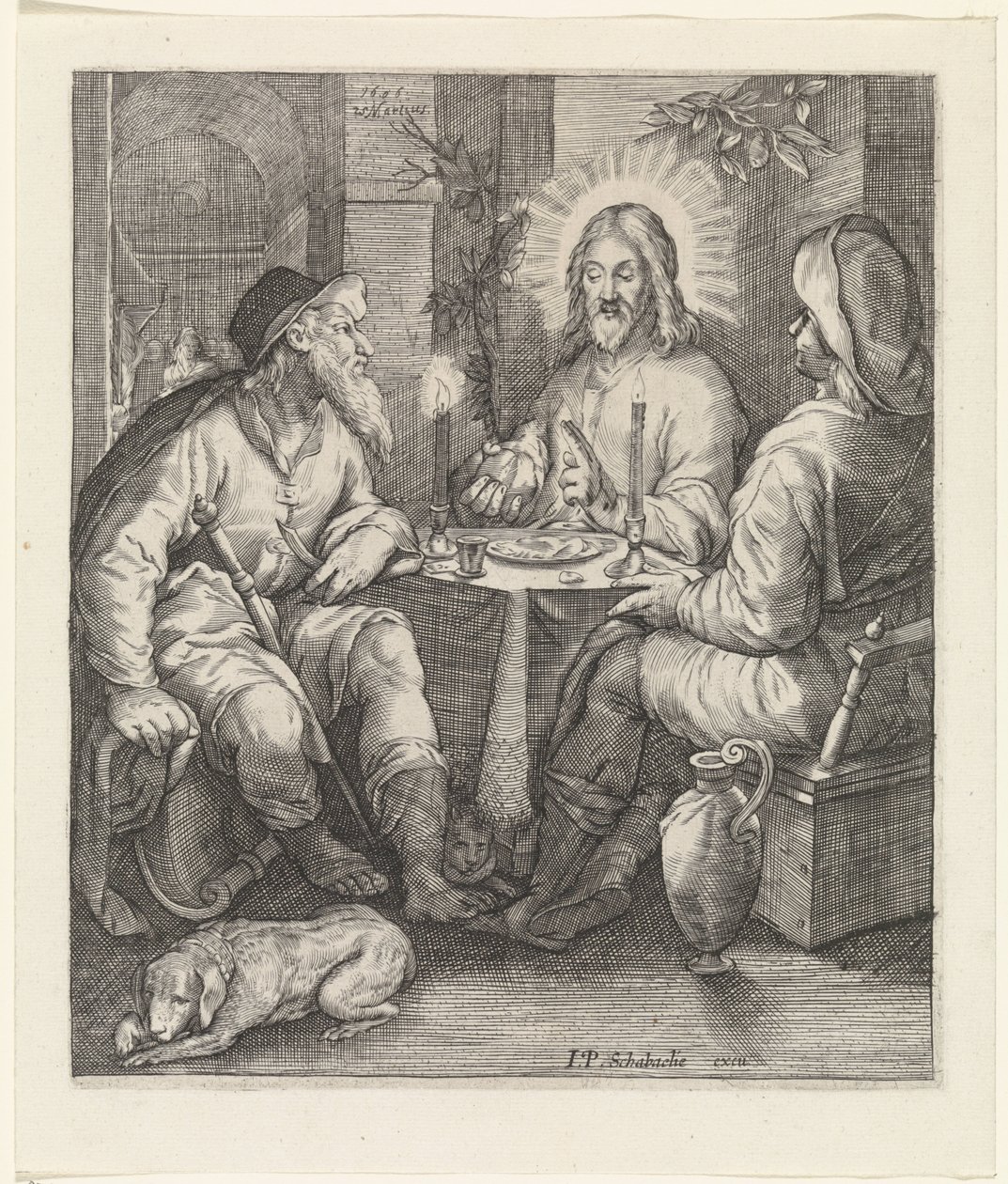 Supper at Emmaus by Jacob Matham