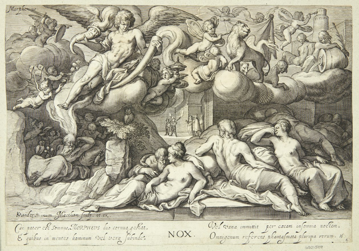 Night, Time of Morpheus by Jacob Matham