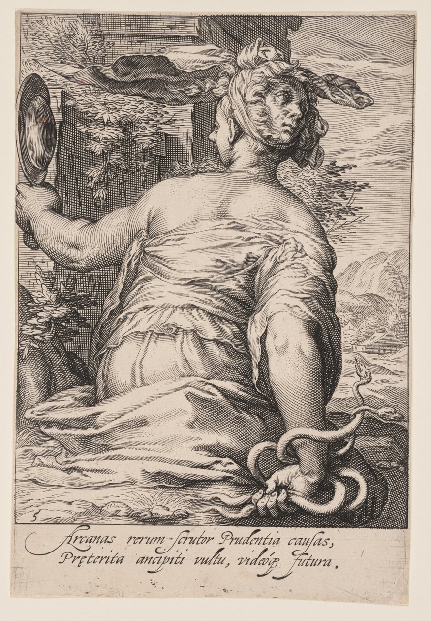 Prudence, from The Seven Virtues by Jacob Matham