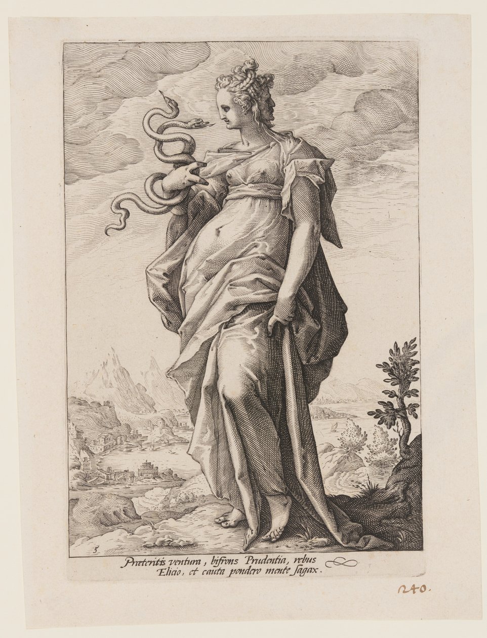 Prudence, from The Virtues by Jacob Matham