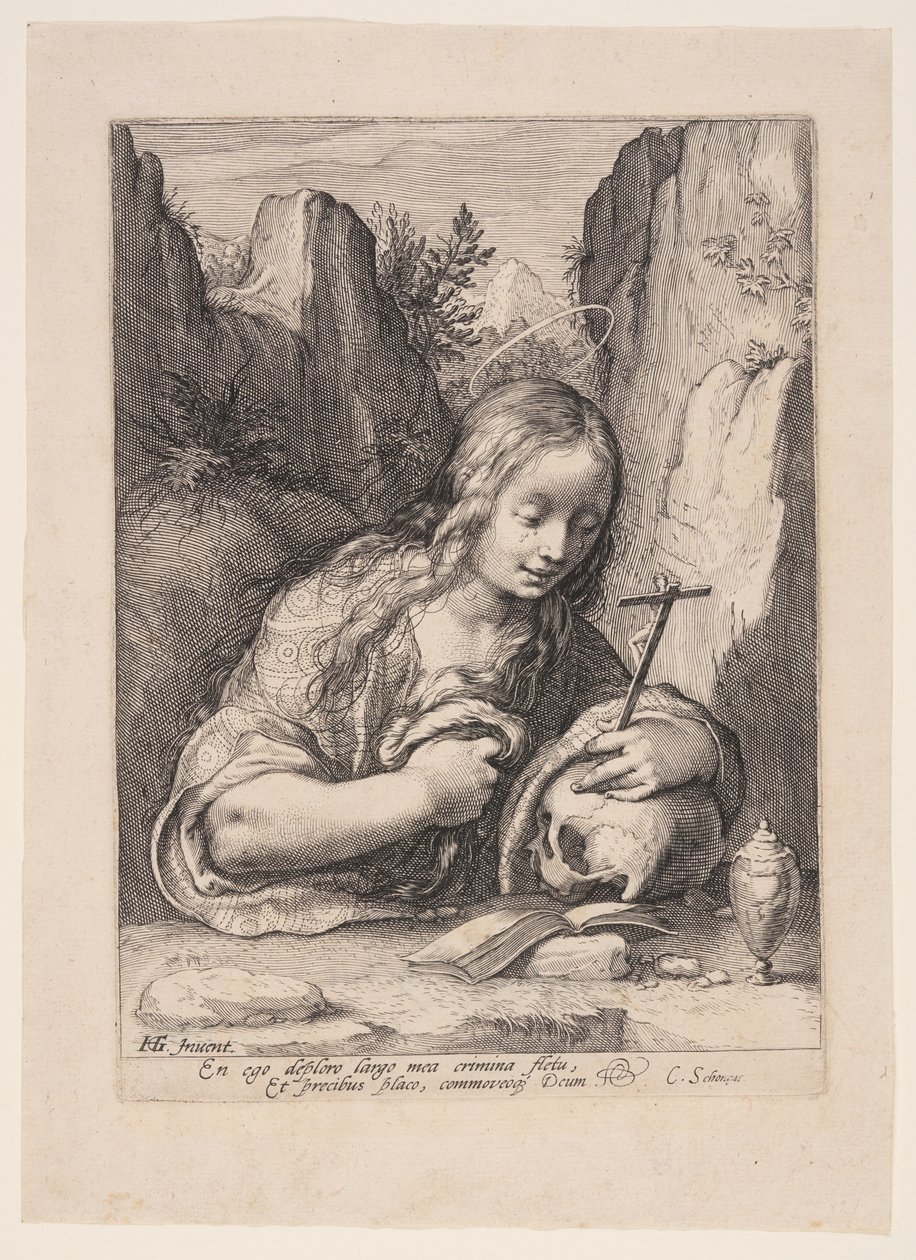 Saint Mary Magdalene Repentant by Jacob Matham